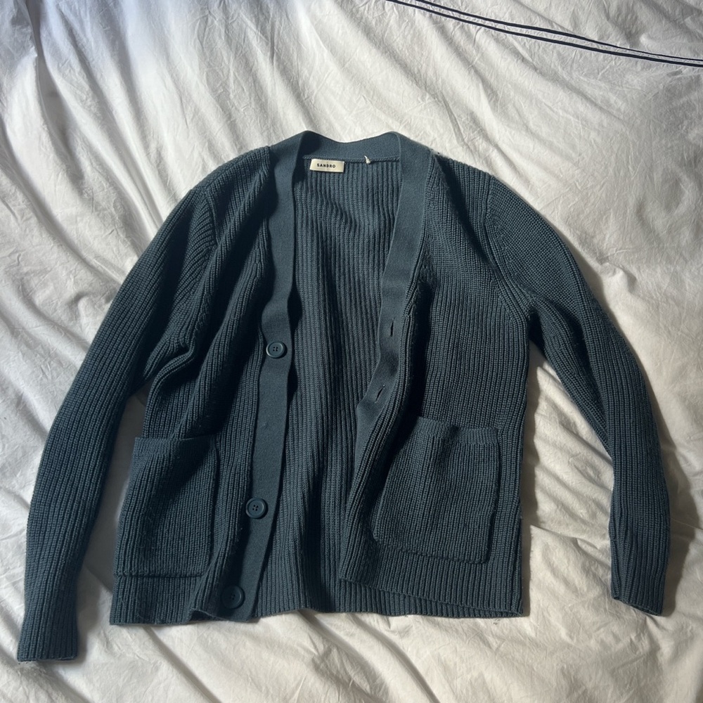 beautiful light blue sandro cardigan